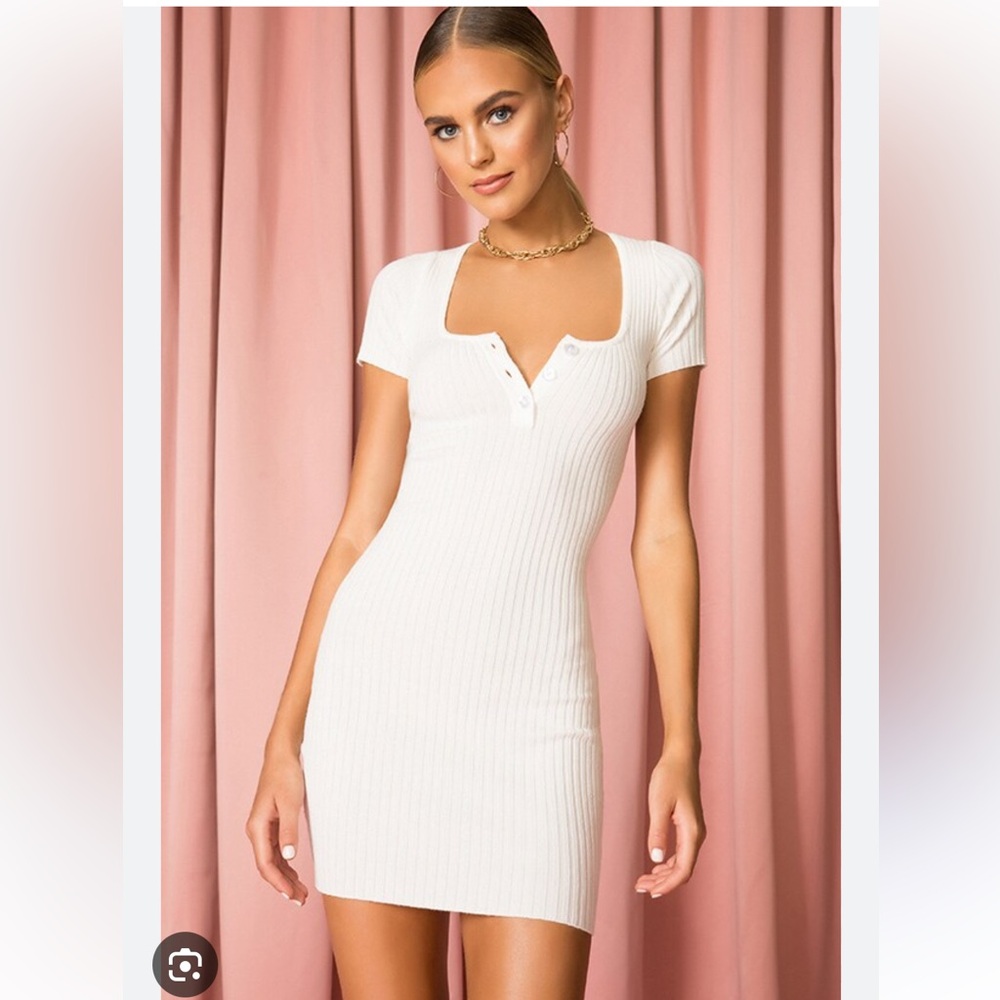 BNWT superdown ashton square neck dress size xs white